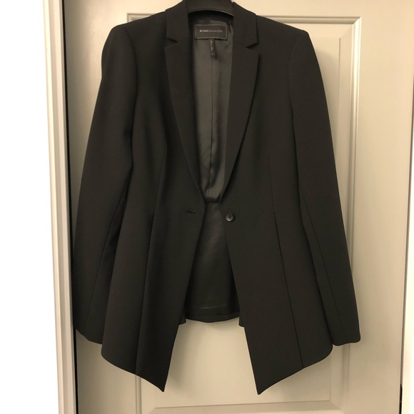BCBGMazAzria black peplum jacket - Picture 2 of 4